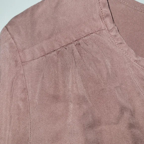 Buffalo David Bitton Mocha Brown Boho Peasant Mini Dress Pockets NWT - Picture 8 of 13